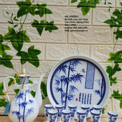 Bộ bình rót rượu kèm khay hàng cao cấp